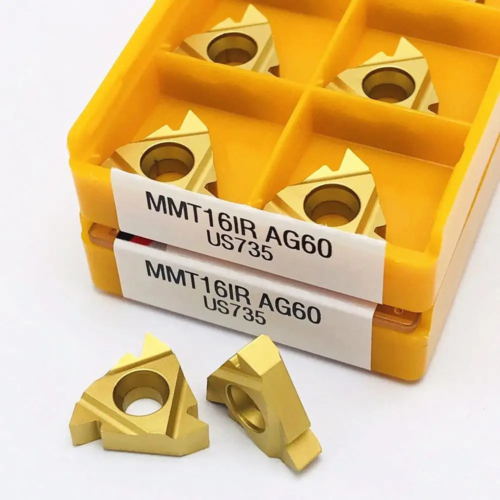 MMT 16IR AG60 VP15TF UE6020 US735 inserto in metallo duro utensile per tornitura filettatura utensile per parti CNC 16 irag60 inserto filettato inserto per tornitura