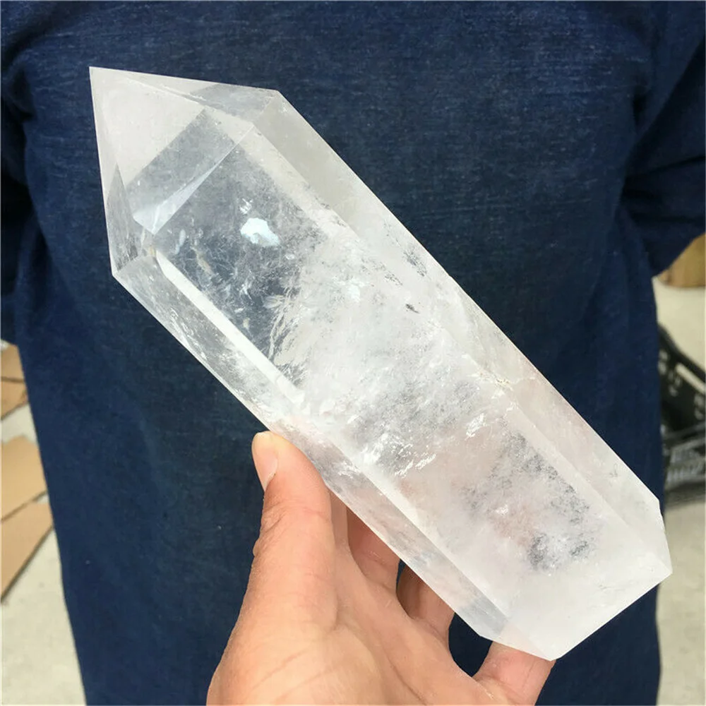 Natural clear crystal quartz energy gemstone obelisk Reiki healing room decoration gift