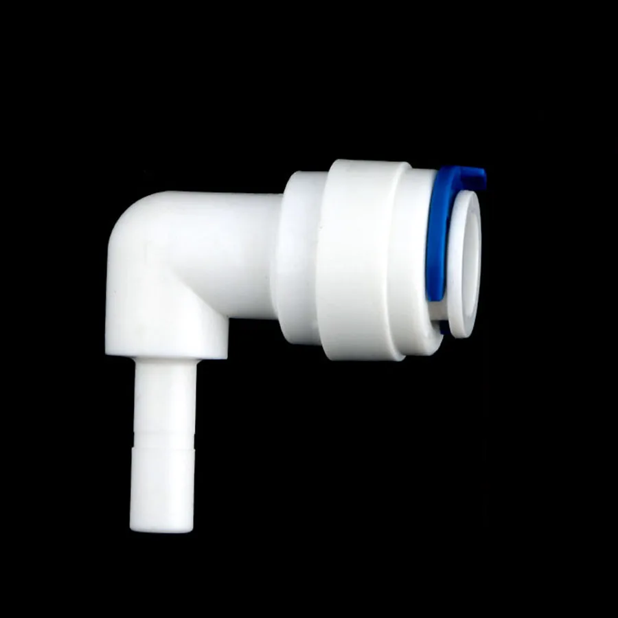 Картина 5: Обратный осмос 1/4 3/8 соединение шланга быстрое соединение 1/4 3/8 стержень L прямой тройник RO воды аквариума пластиковый Соединительный фитинг для труб