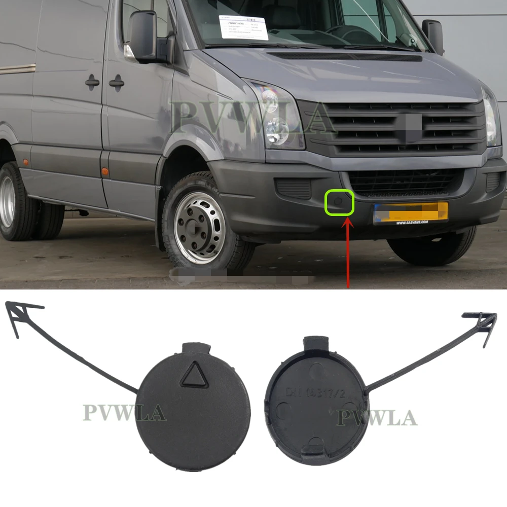 For VW Crafter Van 2006 2007 2008 2009 2010 2011 2012 2013 2014 2015 2016 Front Bumper Tow Eye Trim Cap Cover