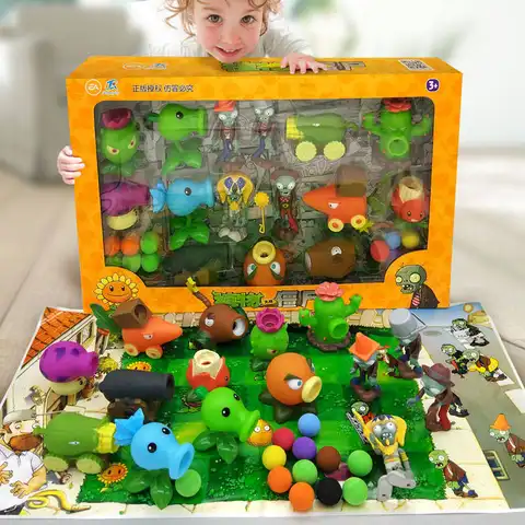 PLANTS VS ZOMBIES 2 jouets ensemble complet cadeau pour garçons colle douce éjection de neige poupées pour enfants figurine modèle sans boîte