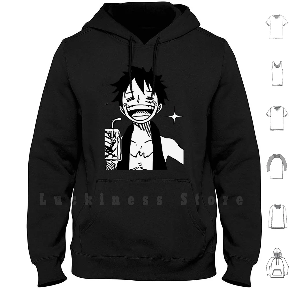 Luffy Hoodies Long Sleeve Luft Monkey D Luffy Mugiwara Anime Manga Relaxed Manga