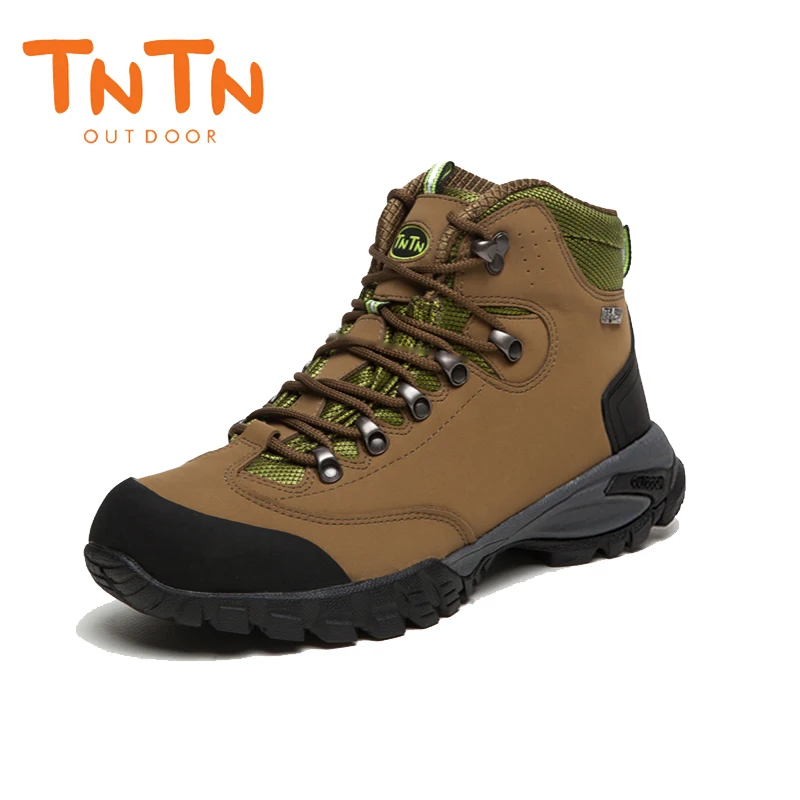 TNTN Waterproof Hiking Boots For Men Genuine Leather Trekking Shoes Unisex Outdoor Sports Sneakers Breathable Walking Boots Men