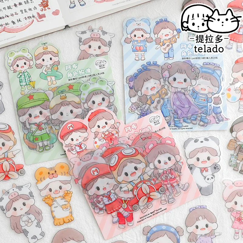 24pcs/lot Kawaii Stationery Stickers Abu Cosplay Series Planner Decorative Mobile Stickers Scrapbooking DIY Craft