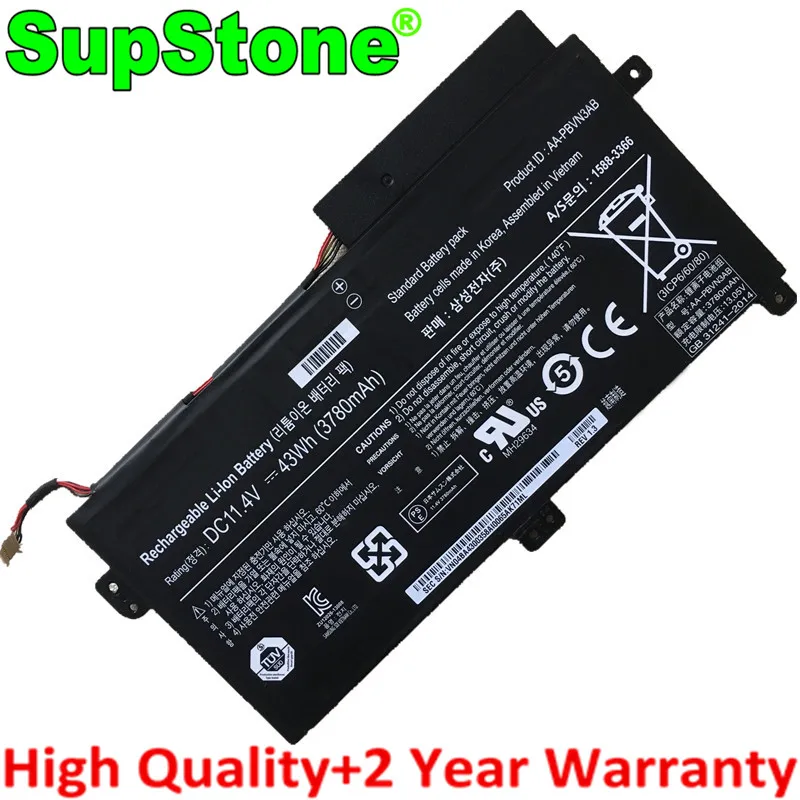 SupStone Genuine AA-PBVN3AB BA43-00358A Laptop Battery for Samsung ATIV Book 4 470R5E 450R5V NP450R5V NP510R5E NP450R4V NP370R5E