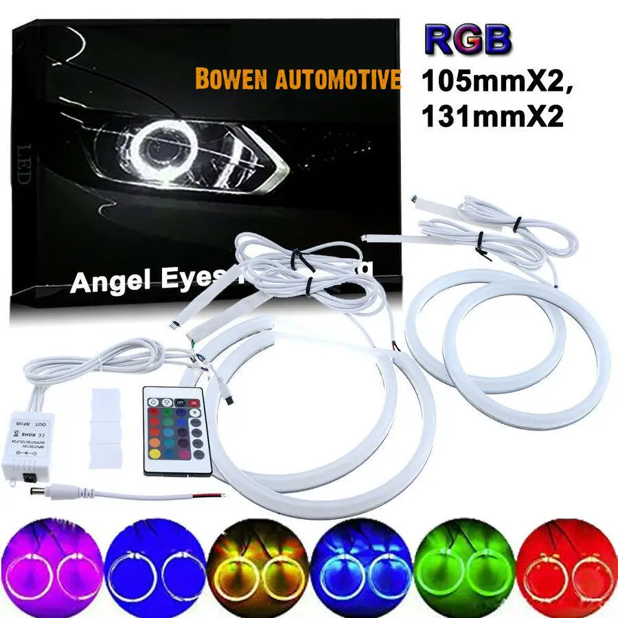 For BMW E83 E46ti X3 compact 3 Series Cotton RGB Angel Eye Halo Ring LED DRL