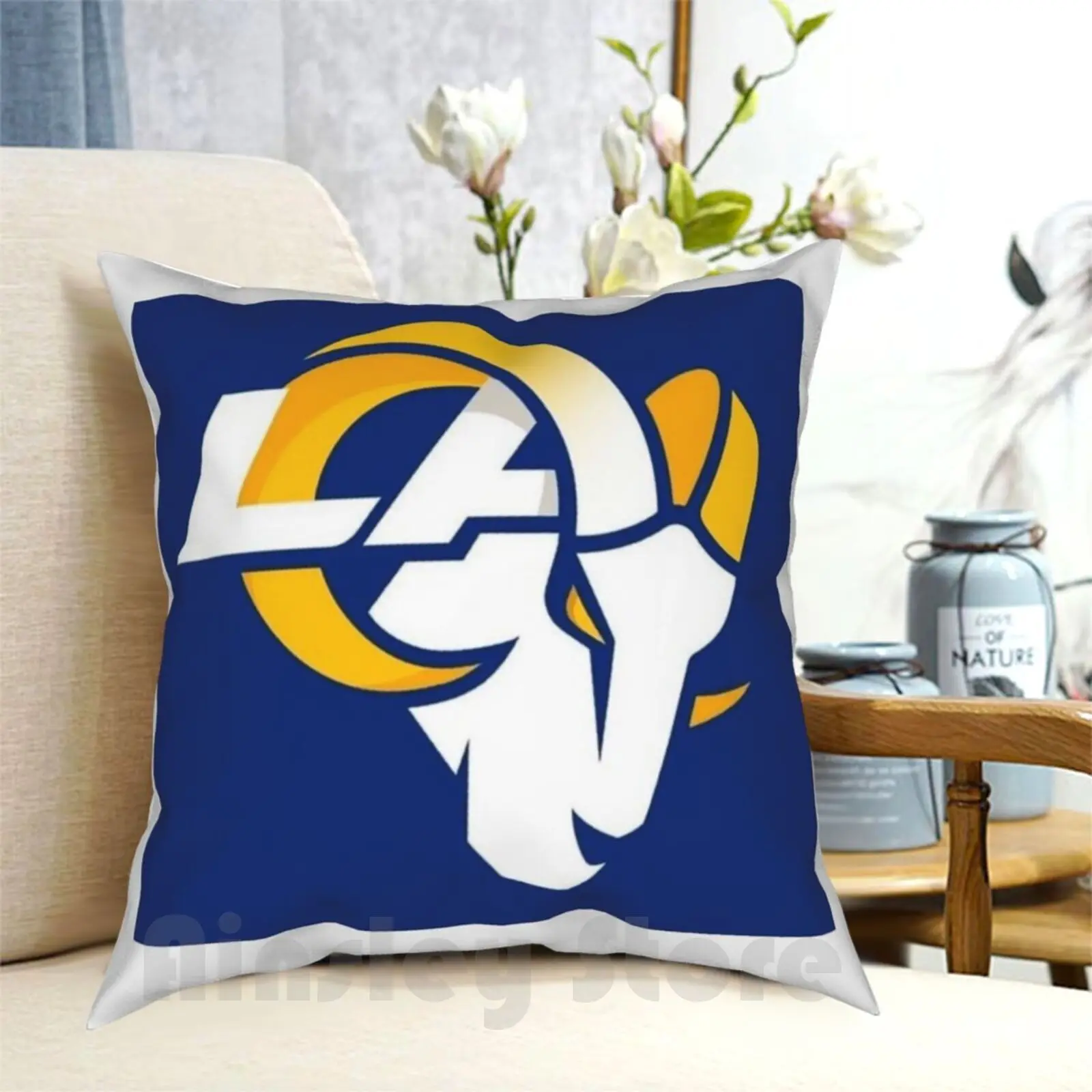 - Vamos! Pillow Case Printed Home Soft Throw Pillow Vamos Football Sports La Larams La Rams Losangeles Rams Football