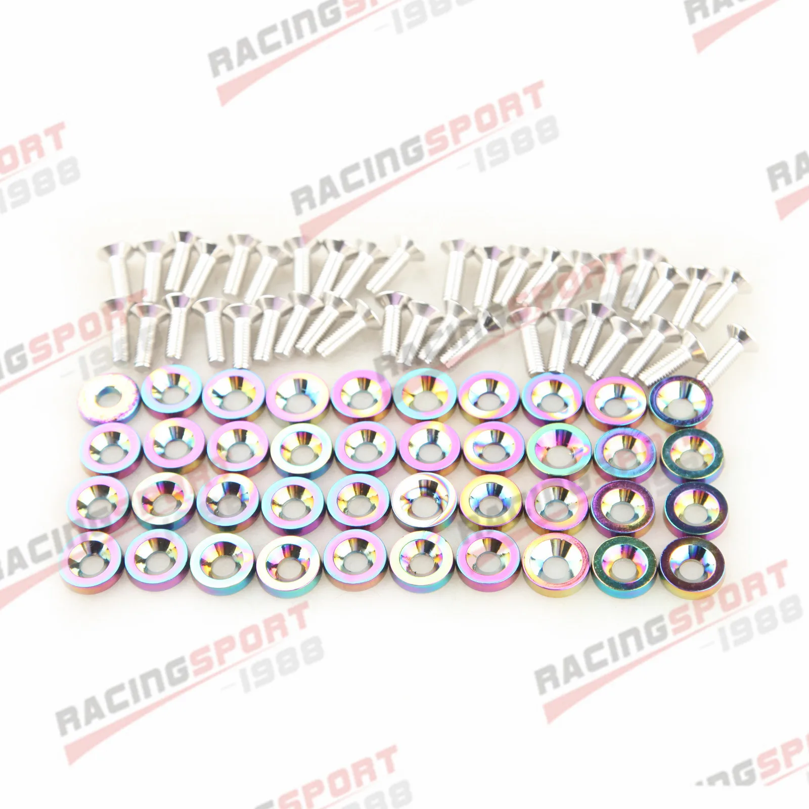 40PCS Washers With Bolt Kit Fender/Bumper Washer/Bolt Engine Bay Dress Up Pink/Black/Neo/Golden/Silver/Red/Blue/Green/Purple/Tan