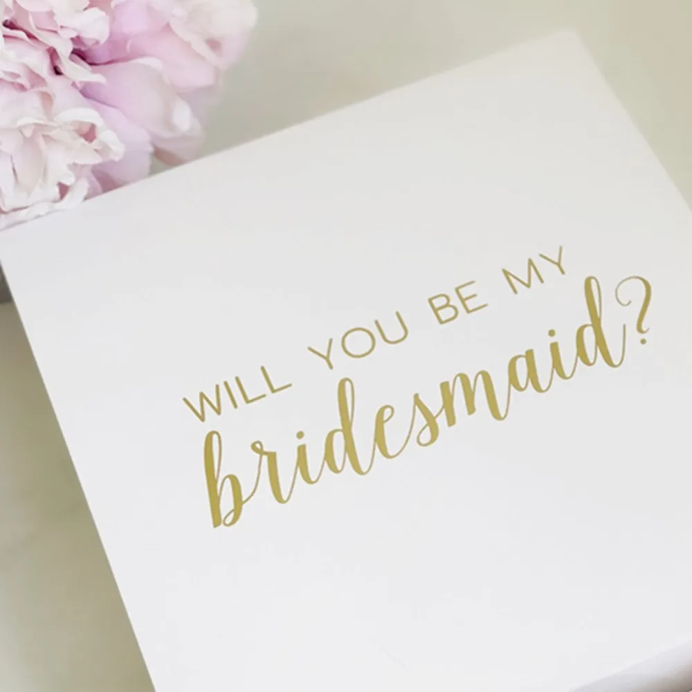 Will you be my bridesmaid  gift box white  matron of honor gift box Groomsman proposal box cutom groomsman bridal party gift box