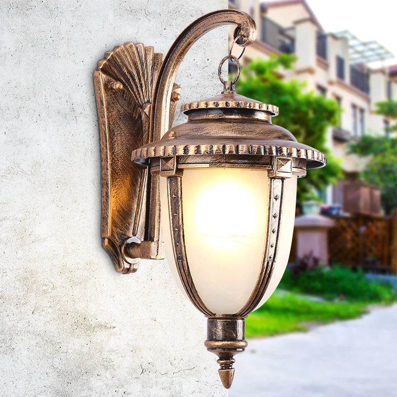 Retro Waterproof Outdoor Wall Lamp Outdoor Corridor Courtyard Stairs Terrace Balcony Lamp Creative Aisle Lamp