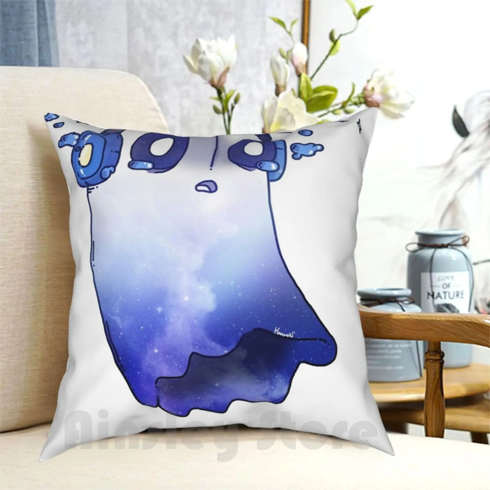 Napstablook Galaxy Undertale Design Pillow Case Printed Home Soft DIY Pillow cover Napstablook Undertale Annoying Dog Games