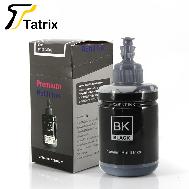 Tatrix  774 7741 T774 T7741 T859 Premium Black Color Compatible Bulk Bottle Water Based Refill Ink for Epson L605 L655 L1455