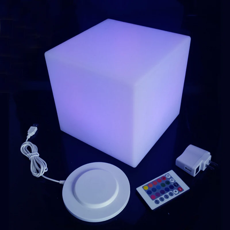 D10,D13,D15,D20cm LED Decorative lighting led cube Stool 16 color changing lighting for event party decoration free shipping 1pc