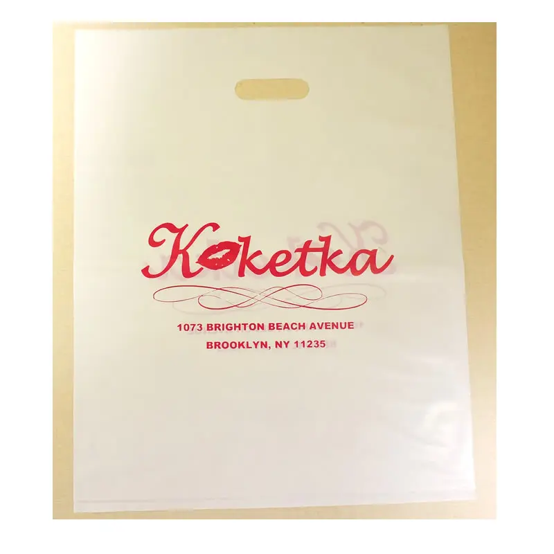 40x50cm Custom Print Logo Shopping Packaging Handle Plastic Gift Bags