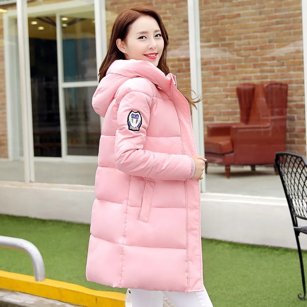 

Winter Woman Jacket and Coat 2020 Cotton Padded Jacket Long 7 Colors Hood Slim Parkas Plus Size Thicken Female Outerwear XC044