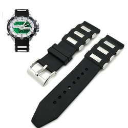 Black Metal Watchband Generic Fashion Sport Silicone Watch Strap Bracelet Replacement Wrist 20mm 22mm 24mm 26mm Watchband Belts