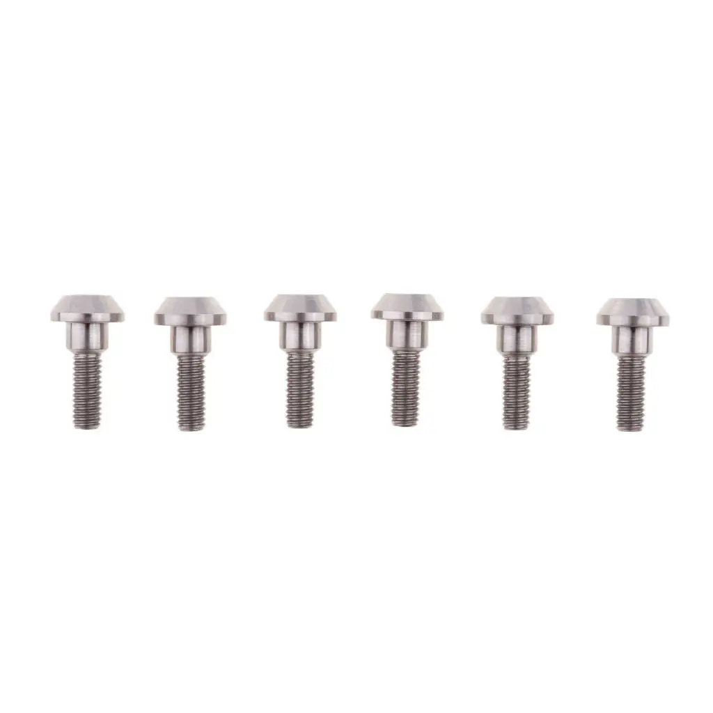 6 Pcs M6 X 20mm Titanium Ti Disc Brake Rotor Bolts For Suzuki GSXR Yamaha R1 Upgrade Kit Save Weight & Never Rust