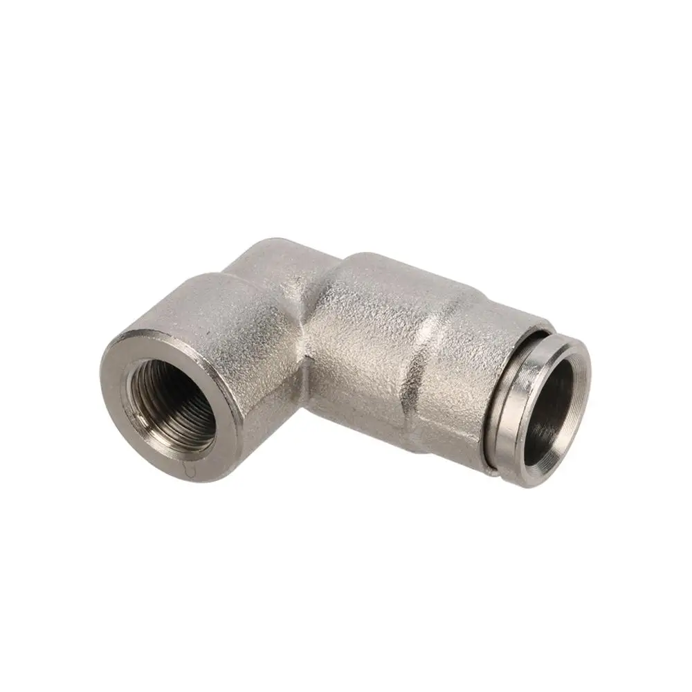 

1/8" Femal Thread to 3/8" Elbow Connector Garden Water 9.52mm Hose Pipe Quick Connector 1/8" Thread Nozzle Adapter 3 Pcs