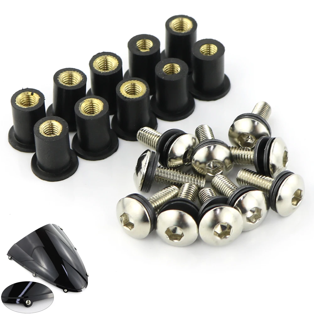 

M5*16 10 Pcs Windshield Deflectors Bolts Kits Wind Screws Set For Suzuki TL1000R TL1000S DL650 V-Strom 650 DL1000 V-Strom 1000