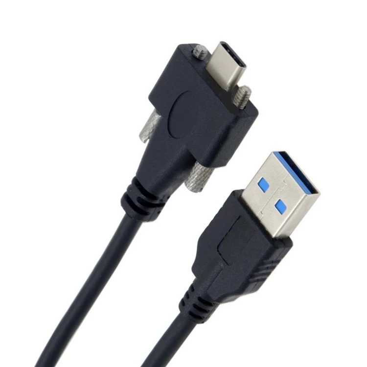 USB 3,0 A Stecker auf USB 3,1 typ c USB-c Typ-C mit Dual Schrauben Locking männlichen daten Kabel Standard USB 3,0 Panel Mount T