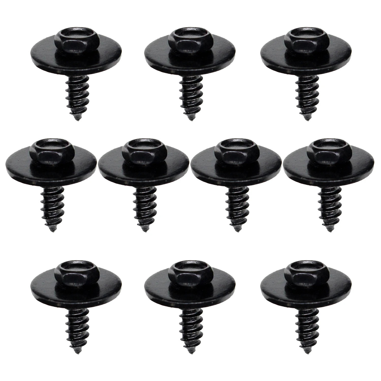 Hex Head Self-Tapping Screw Set Of 10 Fender Liner Air Duct Splash Shield Trim For BMW E38 E39 E46 E60 E65 E90 E92 M3 M5 X5 X3