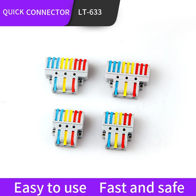 

MINI Quick Wire Connector Quick Splitter Universal Wiring Cable Universal Push-in Connector2 In 4/6 Out 3 in 6/9 out