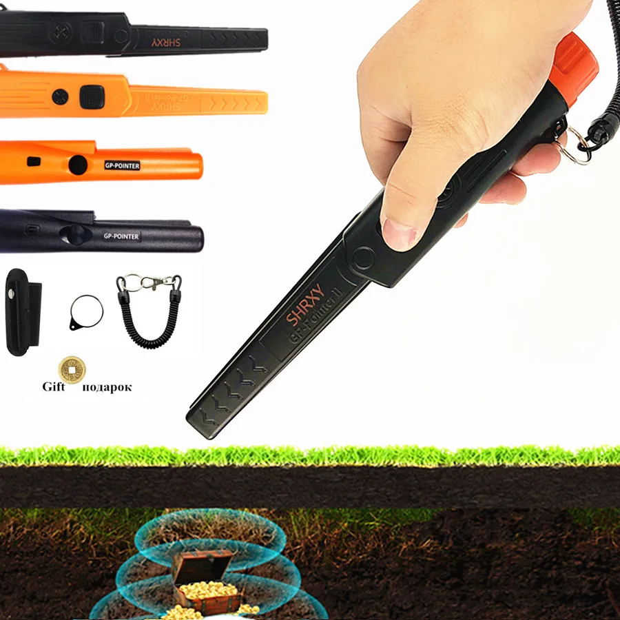 SHRXY yükseltilmiş Pro saptama Metal el dedektörü GP-pointer2 su geçirmez ayarlanabilir işaretçi turuncu/siyah renk