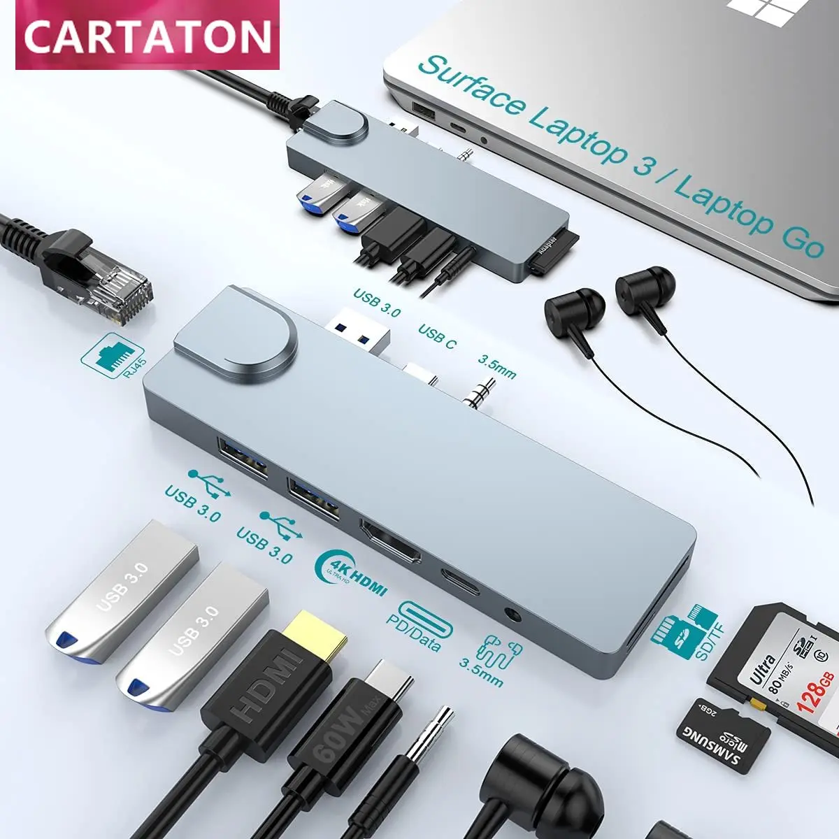 

Док-станция для ноутбука с поддержкой 4K HDMI,Gigabit Ethernet, 60 Вт