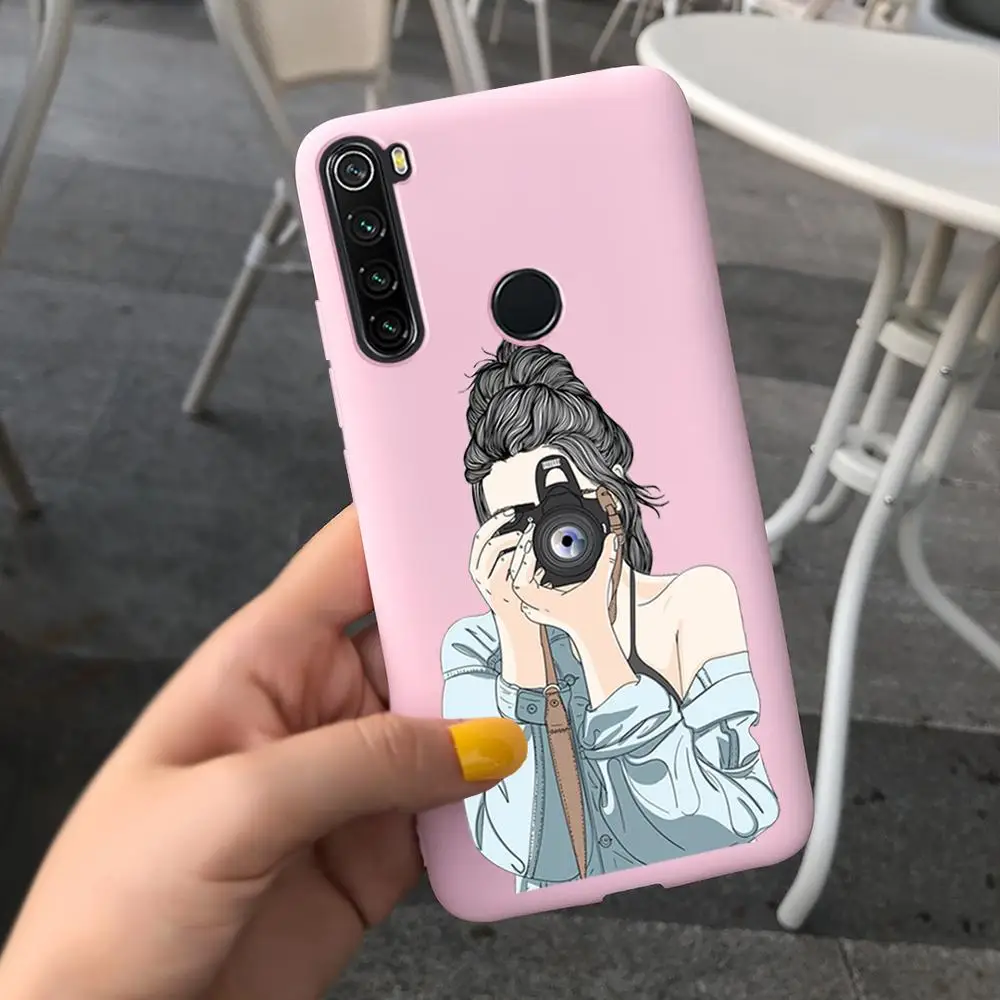 Redmi Note 8 8T Case For Xiaomi Redmi Note8 Note 8T 8 Pro 8 T 8Pro Phone Soft matte Silicone Candy Lady Cases Bumper back cover