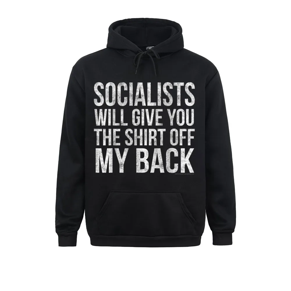 2021 Hot Sale Mens Hoodies Anti-Bernie Anti-Socialist Funny Political Sweatshirts Long Sleeve Sportswear Fashionable