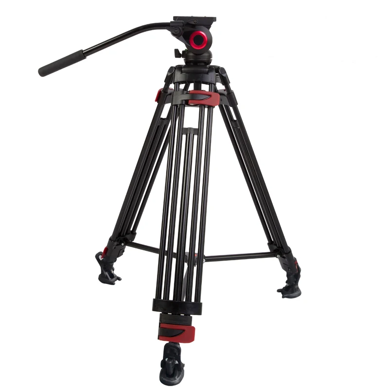 miliboo MTT603A Portable Aluminium Tripod for Professional Camcorder/Video Camera/DSLR Tripod Stand,Fluid Head Mount