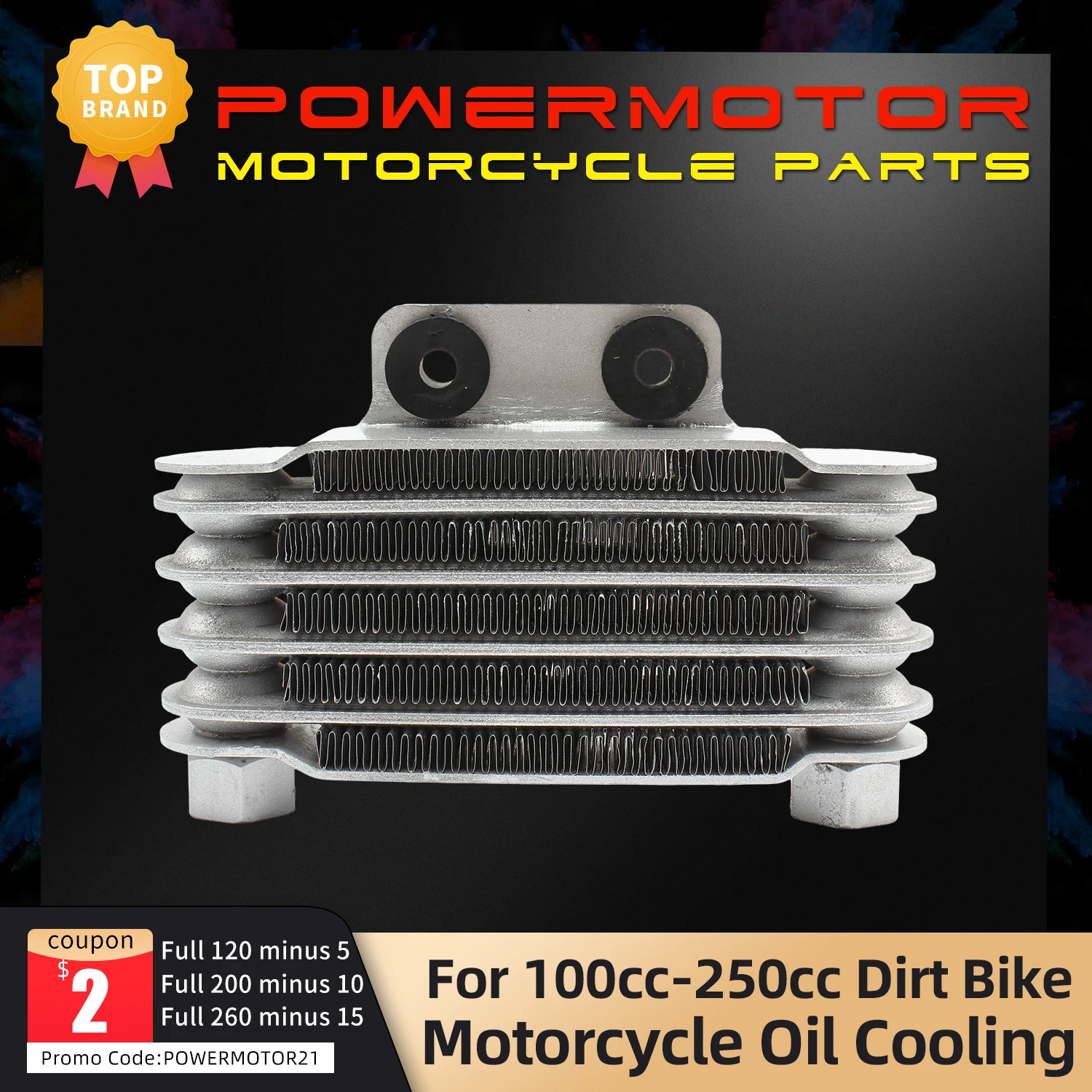 Universeller Motorrad-Ölkühler 158mm Kühlradiator für 100cc-250cc 65ml Motorrad Dirt Bike ATV Motorradkühler – Detail 4