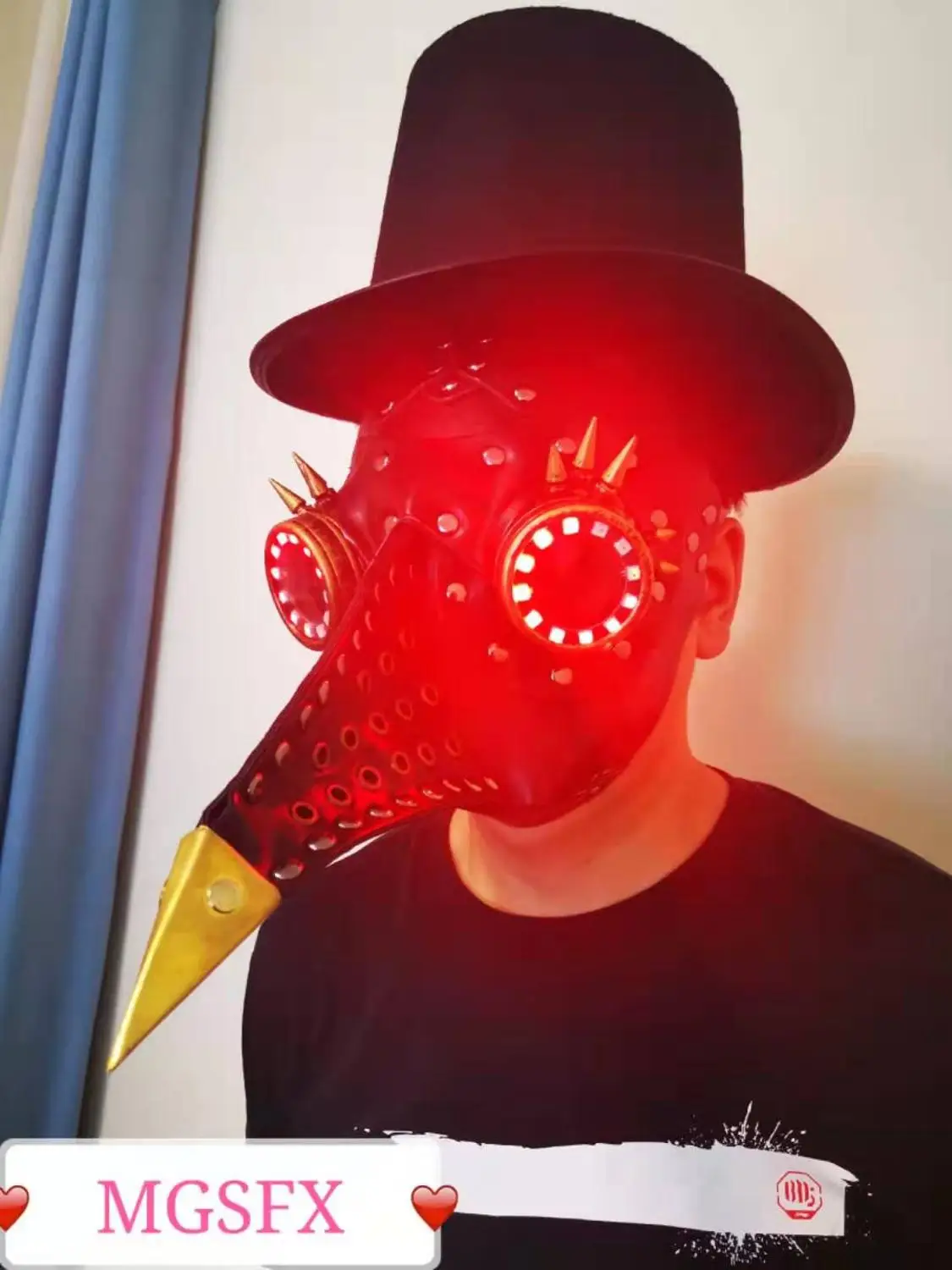 Steampunk Plague beak LED Mask Light up Glasses Luminous LED goggles Cosplay Disco stage performance nightclub show party