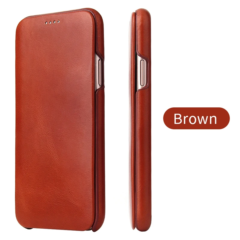Echt lederen telefoon flip case voor iPhone 17 16 15 14 13 12 11 Pro Max 17Pro Air 16E 16Pro 16 Plus luxe anti-kras cover - afbeelding 1