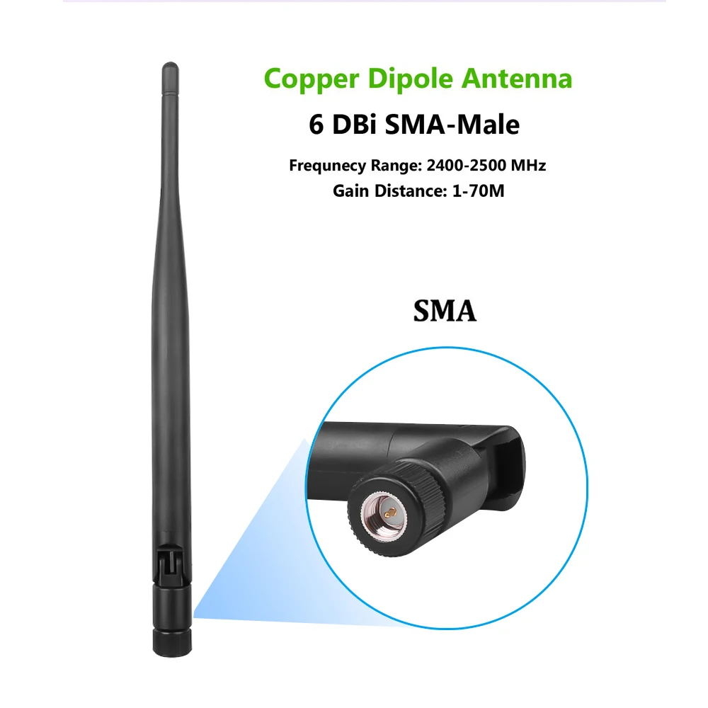 2PC 2.4 GHz WiFi Antenna 5dBi Aerial RP-SMA Male Wireless Router 2.4ghz Antenna wi fi Amplifier Booster For Router