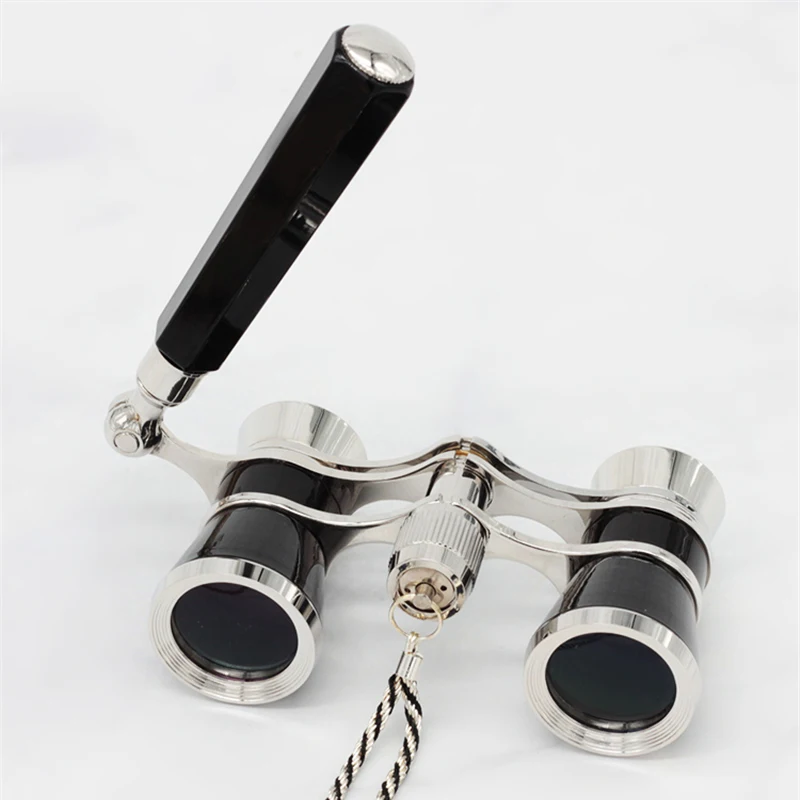 Retro Theater Binoculars Home Decor Telescope Ribbon Handle Portable Musical Theater Portable Double Tube Telescope Gift