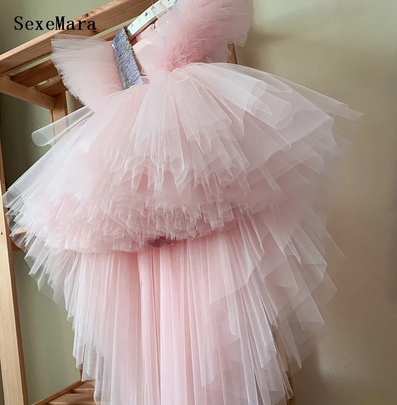 Kleinkind Baby Mädchen Tüll Kleid Backless Partei Kleid Kinder Taufe Tuch Kinder Ersten Geburtstag Kleid Fotografie Requisiten 1-14Y