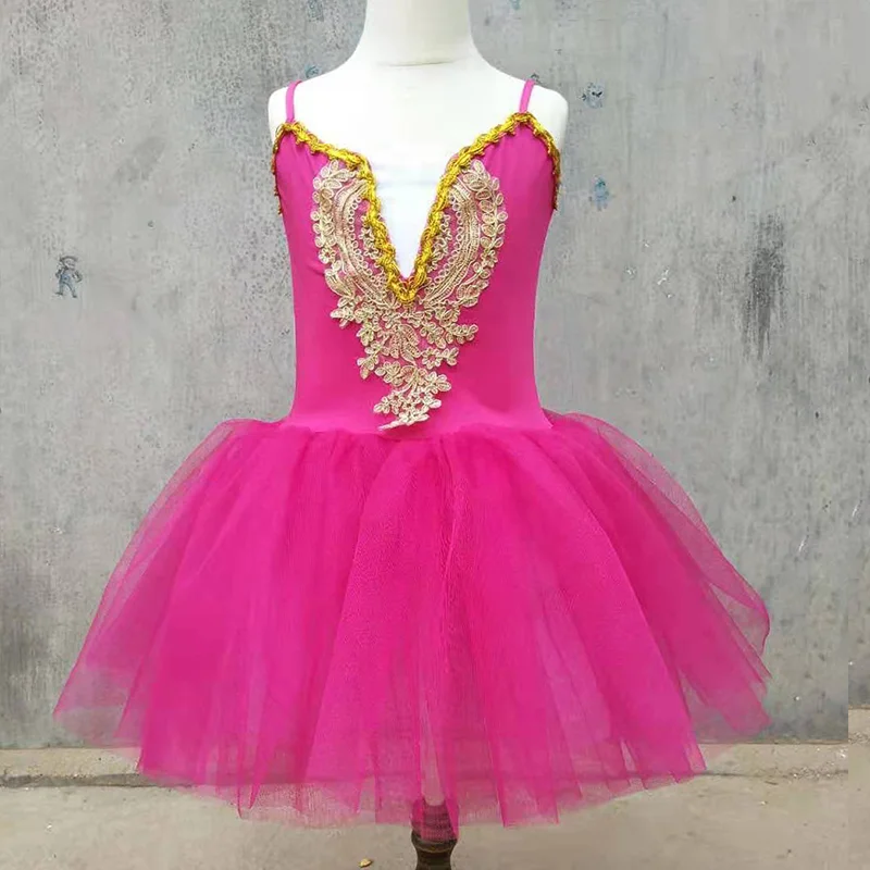 Ruoru Ballet Dress Skirt Competition Tutu Adult Girls Kids Ballet Tutu Costume Ballerina Dress Kids Women Pancake Tutu Dance
