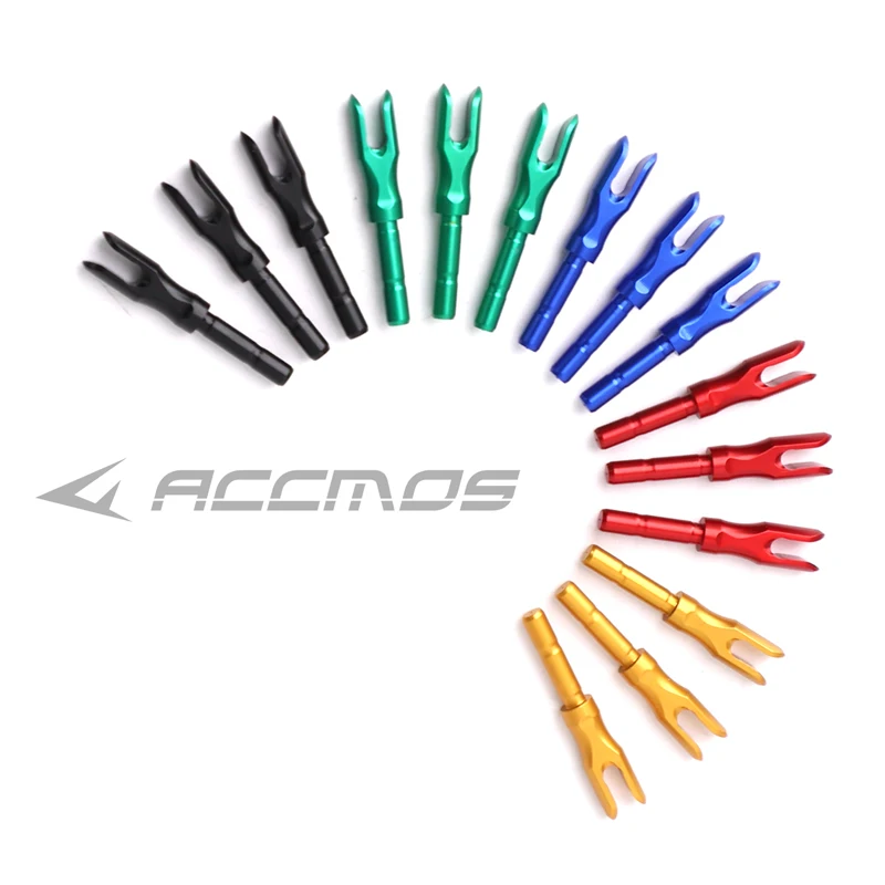 5/10pc Archery Aluminum Alloy Insert Arrow Nock Pin Nock Fit 6.2mm 4.2mm 3.2mm Arrow Shaft Compound Recurve Shooting Accessories