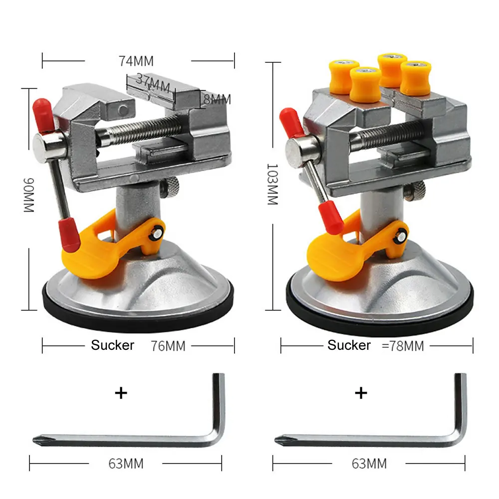 360 Degree Rotating Table Vise Sucker Household Workbench Toggle Bench Clamp Pliers Adjustable Jaw Screw Quick Fixture