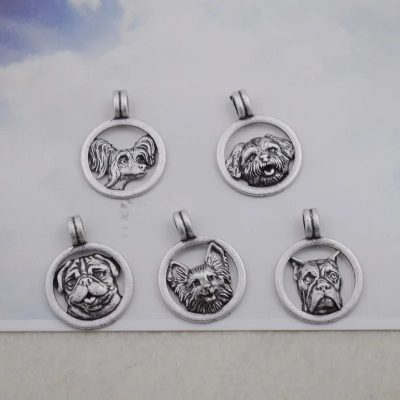 12pcs Cute Dog Pendant Car Keychain Jewelry For Pet Lovers