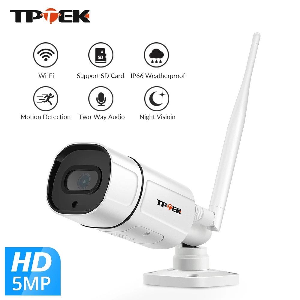 HD 5MP WiFi IP Camera Outdoor Security CCTV 1080P Camera Wireless Video Surveillance Wi Fi Camara Two-Way Audio CamHi Wi-Fi Cam