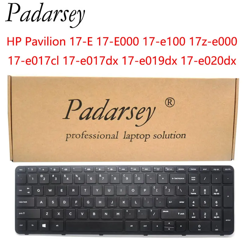 Padarsey Replacement Keyboard with Frame Compatible with HP Pavilion 17-E 17-E000 17-e100 17z-e000 17-e017cl 17-e017dx 17-e019dx