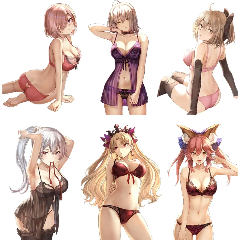 Three Ratels CA67 Fate/Grand Order Sexy girl underwear party Waterproof Decal Vinyl auto Wrap on Wall Fridge Toilet car bike