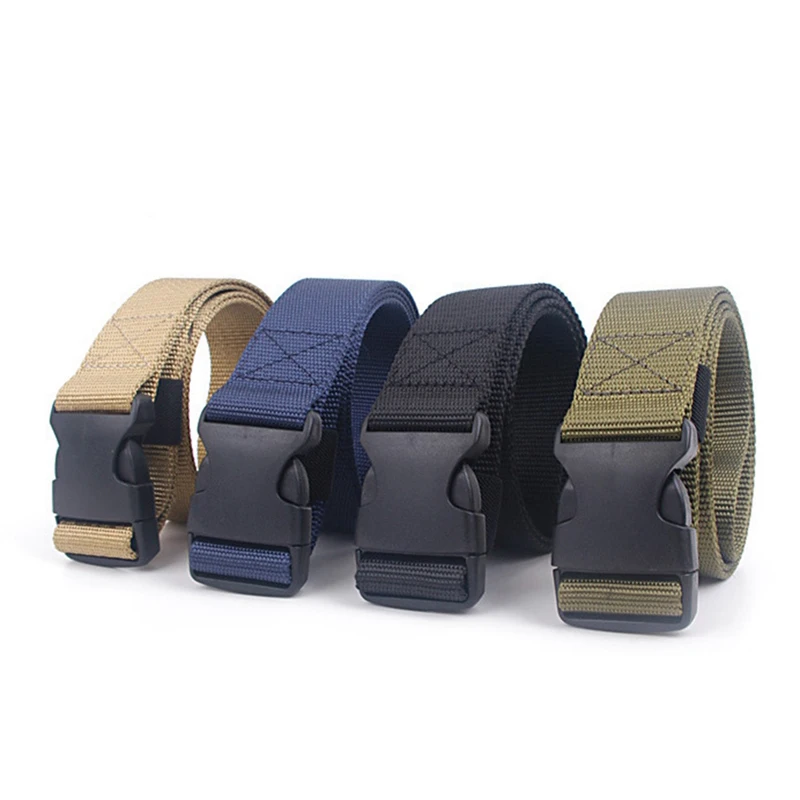 Men Belts Adjustable Belt Men Outdoor Travel Tactical Waist Belt With Plastic Quick Release Buckle For Pants