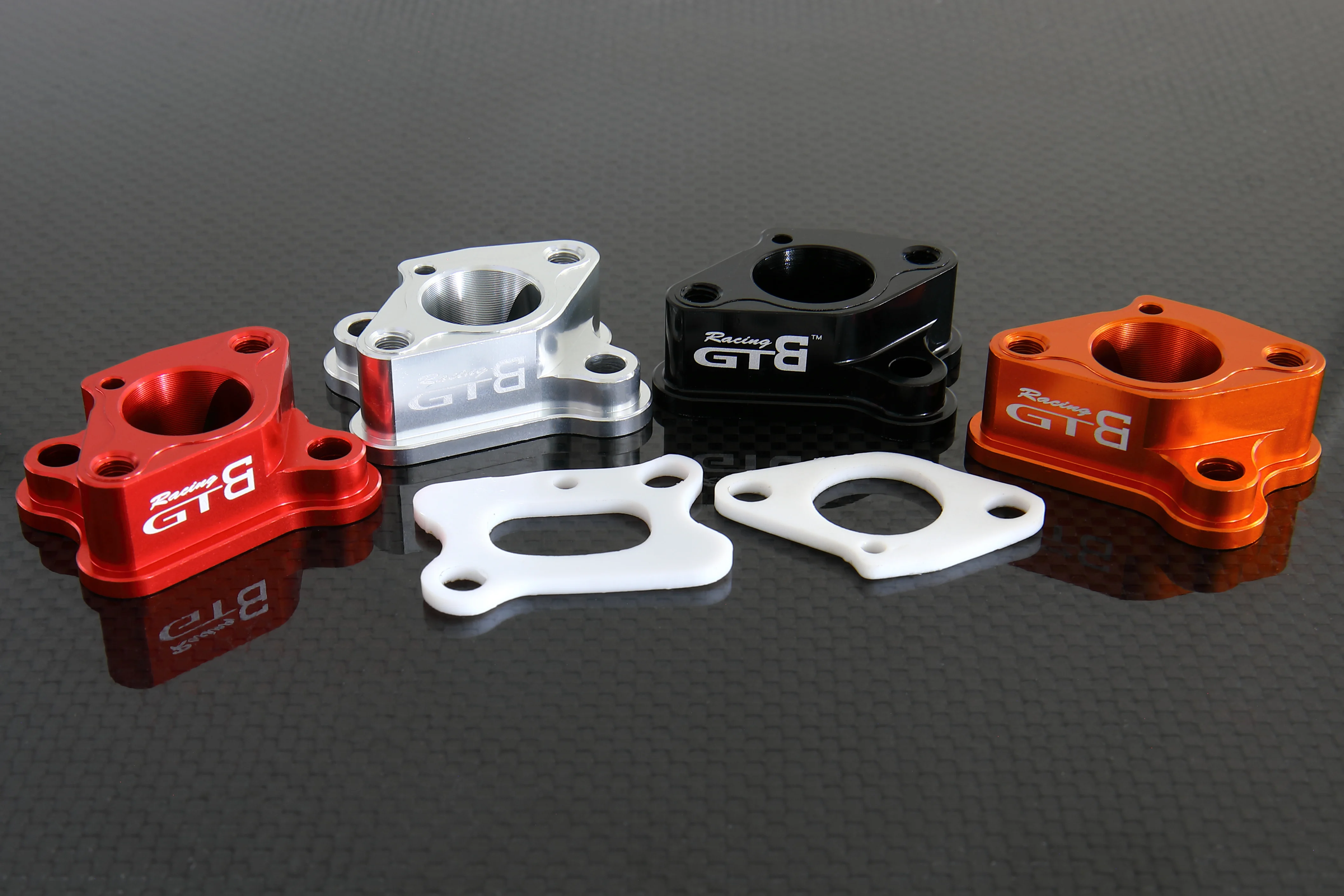 GTBRacing CNC Aluminum Metal Intake Manifold with TFL White Gasket for HPI km rv baja 5b ss 5sc