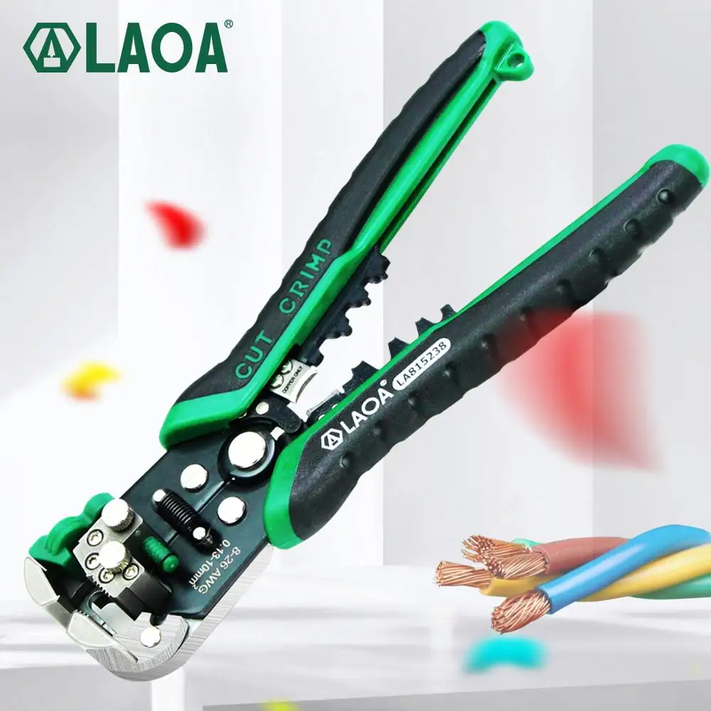 Laoa-ferramentas Automáticas do Descascador do Fio Alicate do Cortador do Fio Ferramentas Elétricas do Descascamento do Cabo para o Eletricista Que Frisa Feito em Taiwan
