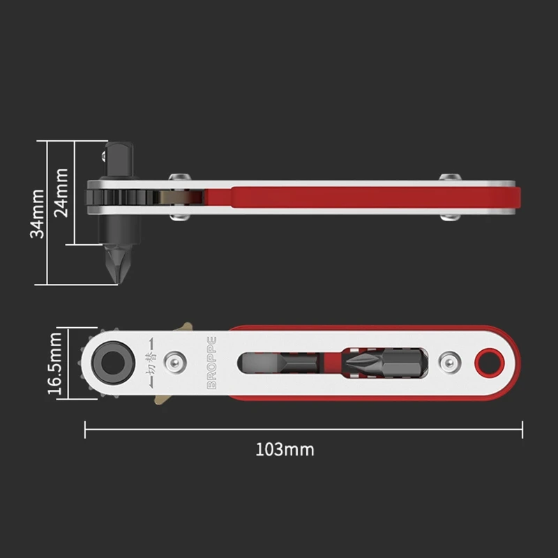 ミニ磁気ドライバーラチェットレンチ直角1/4 "六角狭いスペースC90A