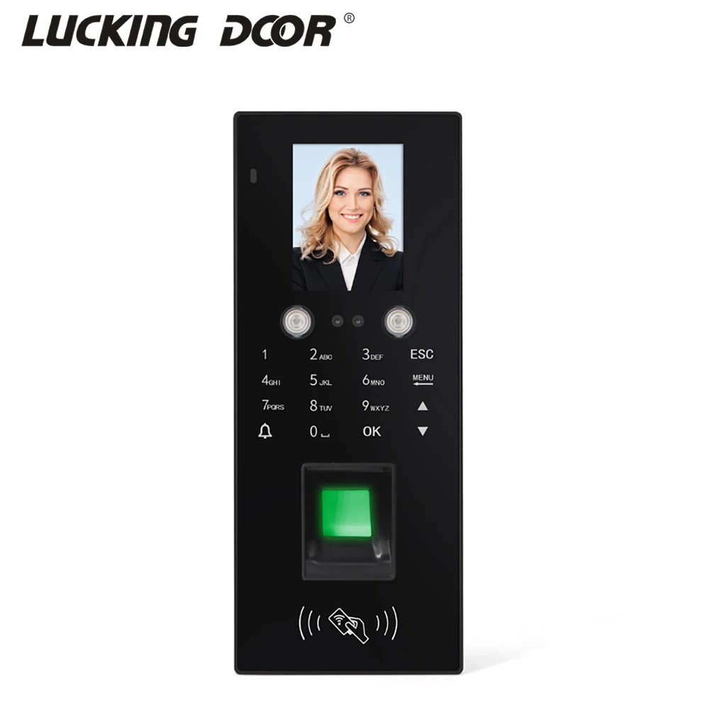 Facial Recognition Time Attendance System Access Control 125KHZ RFID Face Fingerprint Password Attendance Access Control Machine