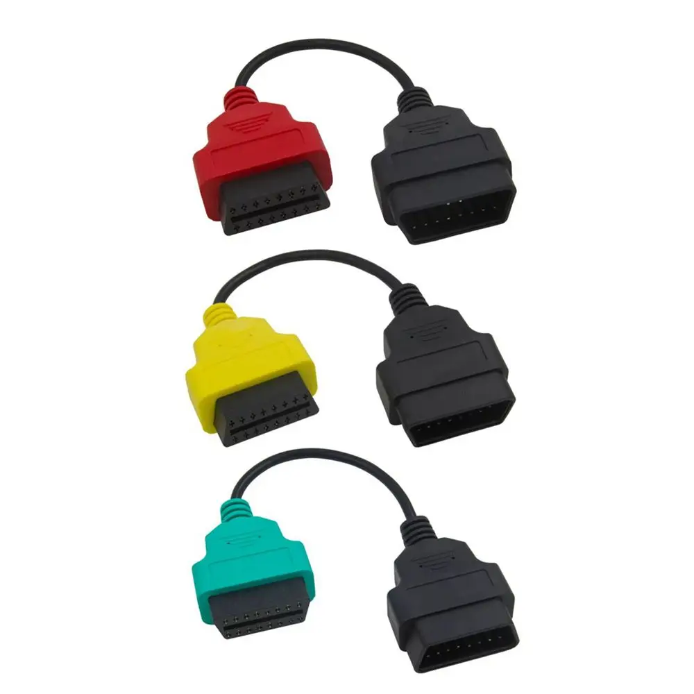 Najnowszy Adapter diagnostyczny 6/4/3 sztuk/partia OBD2 do skanowania FIAT ECU i Adapter wielozadaniowy do kabli w kolorach Fiat 6